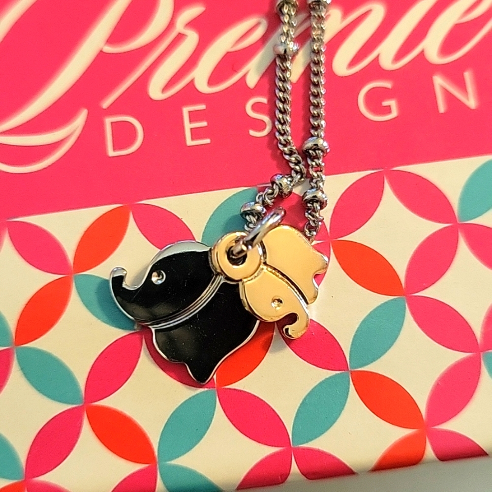 Mom and Baby Elephant choker/necklace